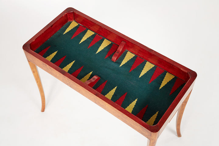Einzigartiger Backgammon-Spieltisch, Birke um 1830